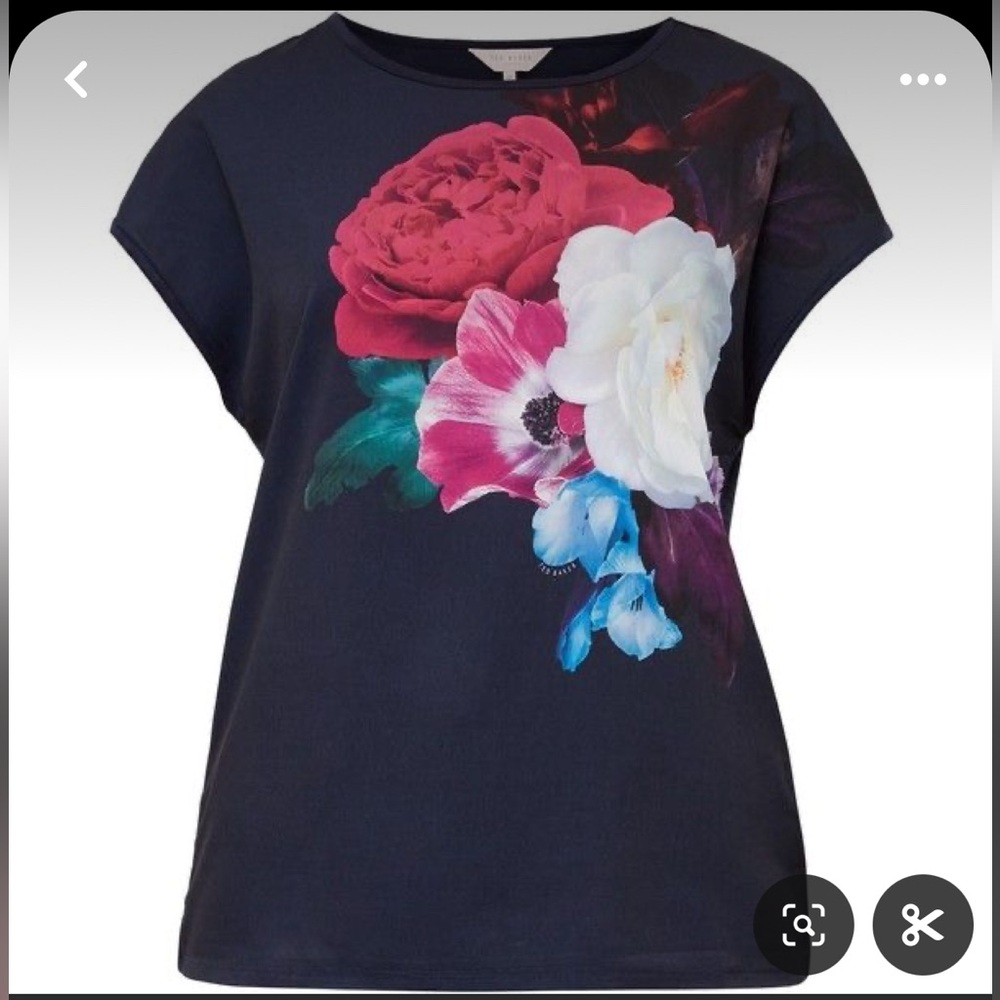 Ted Baker Zeana Blushing Bouquet Woven Tshirt size 4